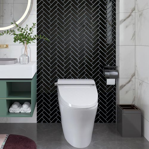 Panele Ścienne 3D Samoprzylepne Wzór Jodełka Czarne 30x30 cm Zestaw 20 Szt na Arena.pl