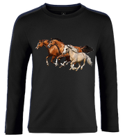 Bluzka t-shirt z długim rękawem Konie