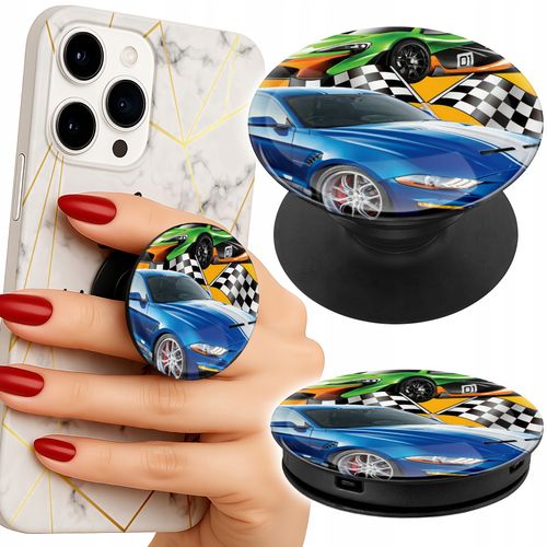 Uchwyt do telefonu Popsocket na palce/stojak DLA DZIECI SAMOCHODY WYŚCIGOWE na Arena.pl