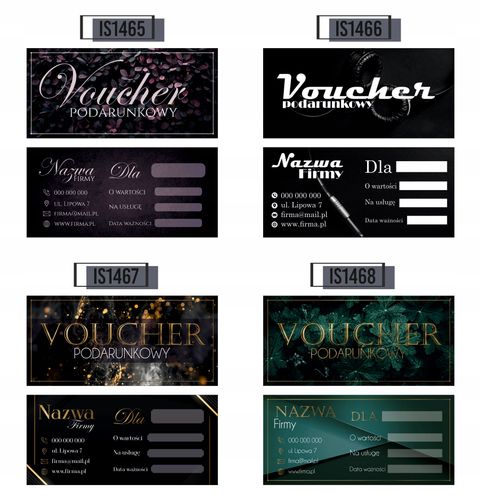 VOUCHERY PODARUNKOWE na zakupy lub usługi 60 szt. GOTOWY PROJEKT na Arena.pl