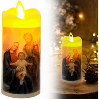 ZNICZ ELEKTRYCZNY ŚWIECZKA NA BATERIE 12 CM LED