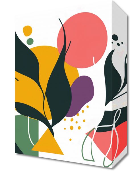 Obraz 20x30cm Kolorowa Abstrakcja Botaniczna zdjęcie 1