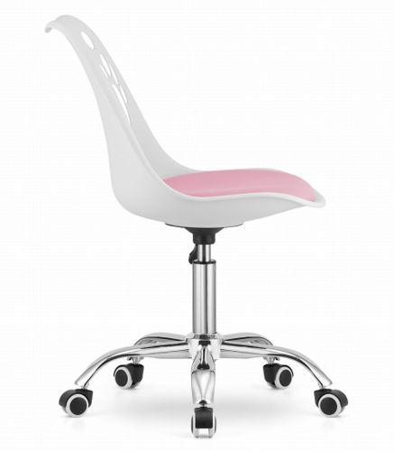 Krzesło obrotowe PRINT - biało-różowe na Arena.pl