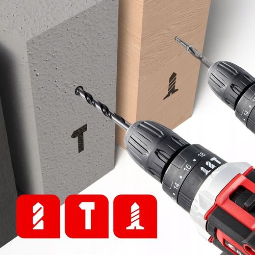 Wiertarko Wkrętarka 20V 2 akumulatory 2,0Ah Bity Wiertła Walizka na Arena.pl