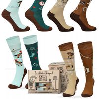 Zestaw kolorowych skarpet w pudełku do jazdy konno