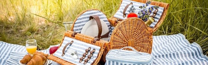 PLECIONY KOSZ PIKNIKOWY WIKLINOWY DLA 2 TERMOTORBA KOCYK IZOLACJA SZTUĆCE zdjęcie 7