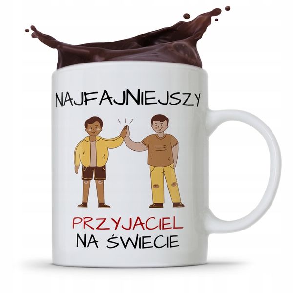 Kubek Prezent Dla Przyjaciela Najlepszy Na Świecie Z Nadrukiem Ze Zdjęciem zdjęcie 1