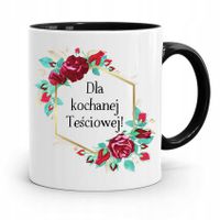 Kubek Czarny Dla Teściowej Dla Kochanej Teściowej Z Nadrukiem Ze Zdjęciem