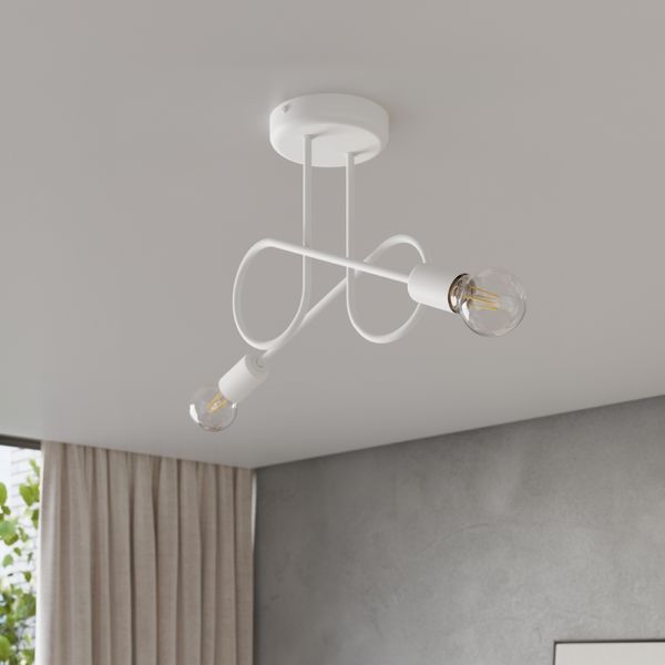 Żyrandol LOOP 2 biały zdjęcie 13