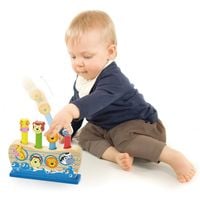 DLA DZIECI ZESTAW ZABAWEK  DREWNIANE ZWIERZAKI