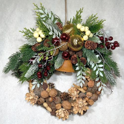 Świąteczny Wianek Z Dzwonkiem W Stylu Rustykalnym na Arena.pl