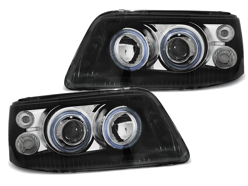 Lampy Reflektory VW T5 03-09 BLACK H7/H1 DEPO zdjęcie 1