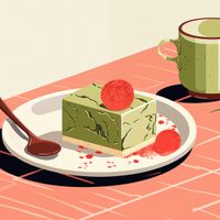 Plakat 70x70cm Deser Matcha