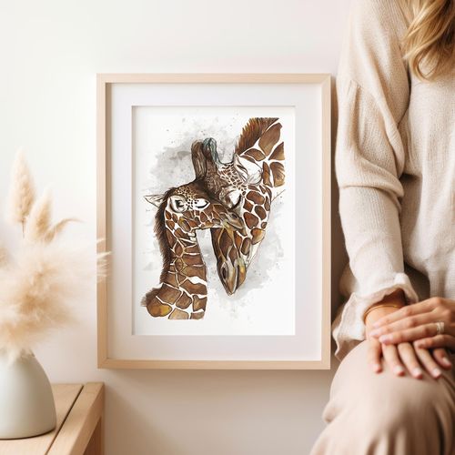 Plakat żyrafa żyrafy plakaty dla dziecka 70x100 cm na Arena.pl