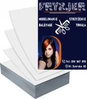 Ulotki A4 100szt reklamowe firmowe FRYZJER dużo wzorów, projekt w cenie