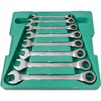 SATA Klucze Płasko Oczkowe z Grzechotką 8szt. Etui