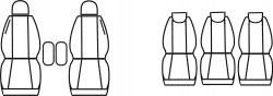 Pokrowce na miarę Seat Alhambra 1995-2010 5 os zdjęcie 2