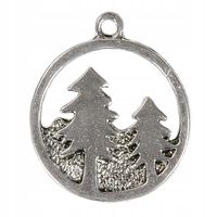 Zawieszka CHOINKI drzewo 20mm platyna 1szt.