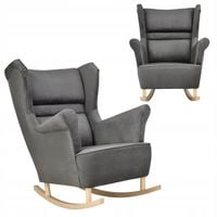 Fotel uszak Zoja bujany skandynawski Family Meble szary babci dziadka