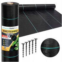 Agrotkanina 1,6x50m PREMIUM 160g gruba agrowłóknina antychwastowa czarna UV