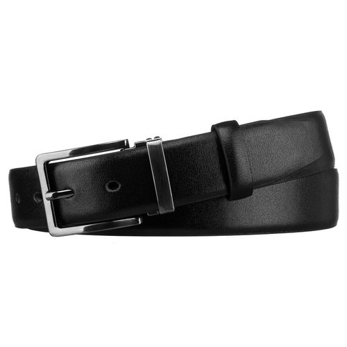 szeroki, czarny pasek męski ze skóry  klamrą 125 na Arena.pl