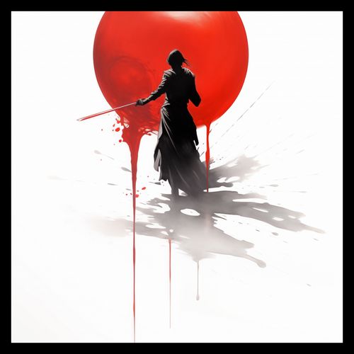 Plakat 30x30cm Samotny Samuraj na Arena.pl