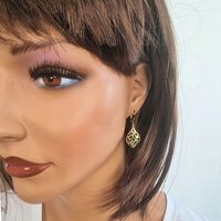 Złote Kolczyki SREBRO 925 Wiszące Ażurowe dla Kobiety NA PREZENT