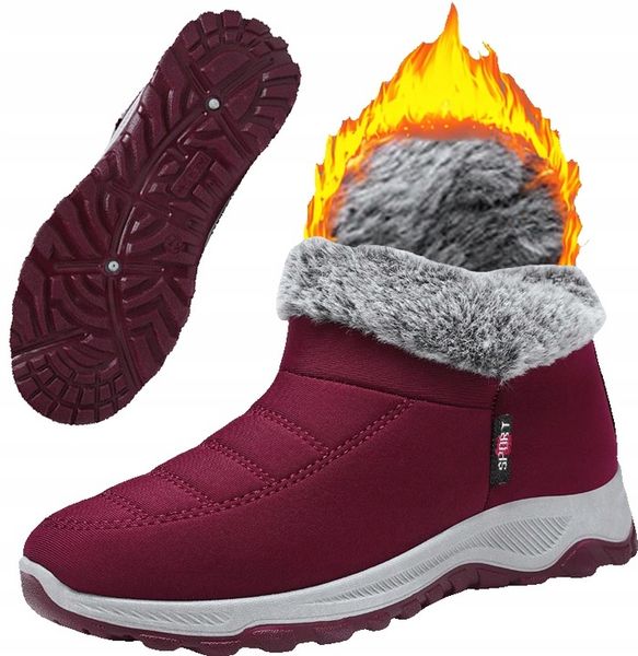 Moda lekkie ocieplane buty damska Sniegowce zimowe buty antypoślizgowy zdjęcie 1