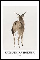 Plakat 40x60cm Design Deer, Hokusai Vintage do Salonu