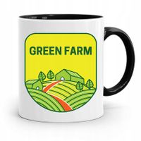 Dla Rolnika Kubek Czarny Green Farm Prezent Z Nadrukiem Ze Zdjęciem