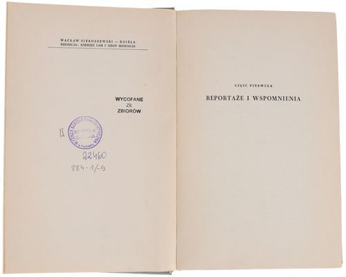 W.Sieroszewski Reportaże i wspomnienia Dzieła 1963 na Arena.pl