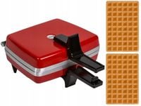 Profesjonalna Gofrownica DEZAL 301.4 Kratka 6x10 1300W Czerwona 2 Gofry