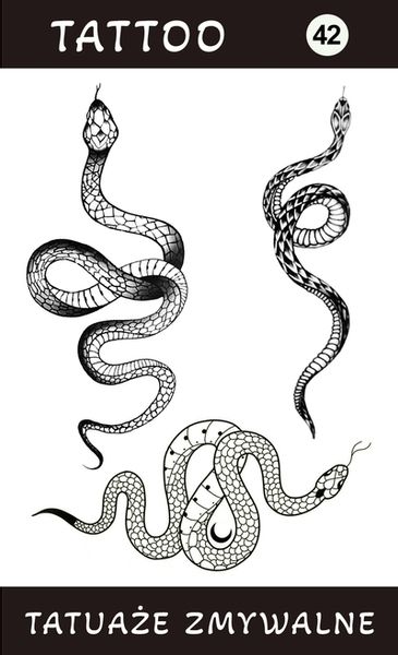 Tatuaże zmywalne Węże zdjęcie 1