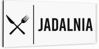 Tabliczka informacyjna JADALNIA Aluminium BIAŁA Dibond NADRUK UV
