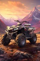 2 x Plakat 90x60 samochody quad gryzzli yamaha terenowy abstrakcja do garaż