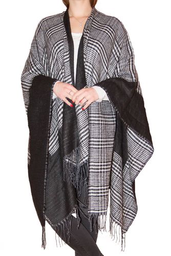 DWUSTRONNE PONCHO / PONCZO W KRATĘ na Arena.pl