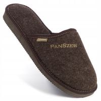 PanSzew Kapcie Męskie z WEŁNY NATURALNEJ Klasyczne Pantofle PREMIUM 40-46