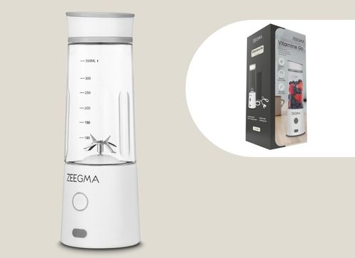 BLENDER BEZPRZEWODOWY KIELICHOWY 450ml 300W BIAŁY zabierz ze sobą! Zeegma na Arena.pl