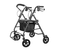 Chodzik czterokołowy Comfort 2w1 z siedziskiem oparciem i podnóżkiem