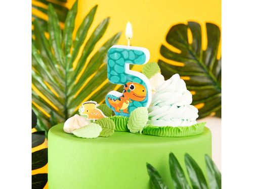 Świeczka urodzinowa z cyfrą "5", Dinozaury na Arena.pl