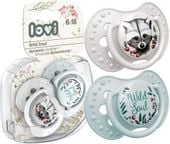 LOVI Smoczek silikonowy dynamiczny 6-18m 2 szt  Wild Soul Boy