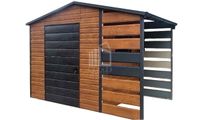 Domek Ogrodowy Schowek Garaż 2x2 + wiata 1x2 2x okno drzwi  Dwuspad ID717