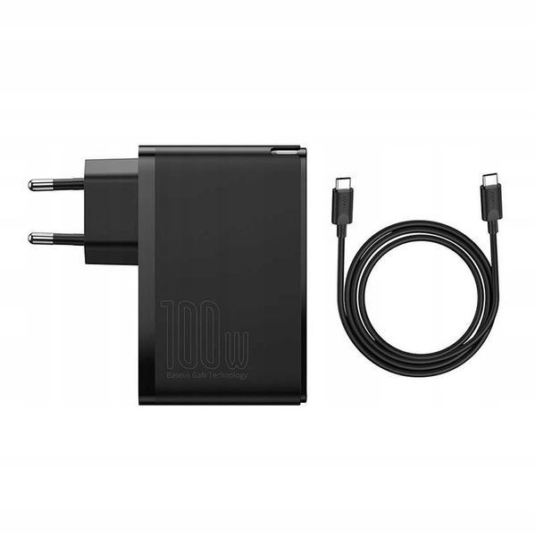 Ładowarka BASEUS GaN2 PRO 100W 2x USB-C/USB PD QC4 + Kabel USB-C zdjęcie 14