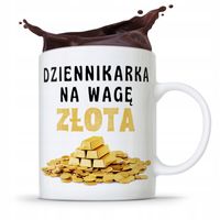 Kubek Dziennikarza Reportera Na Wagę Złota Prezent Z Nadrukiem Ze Zdjęciem