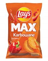 Lay's Max Chipsy ziemniaczane karbowane o smaku papryki 120 g