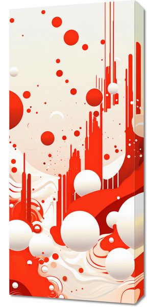 Obraz 40x90cm Krwiście Czerwone Wibracje zdjęcie 1