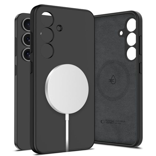Etui Tech-Protect Silicone MagSafe DO Samsung Galaxy S25 Czarne na Arena.pl
