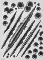 Naklejka samochód pocisk imitacja dziura po kuli pistolet zadrapanie pazur