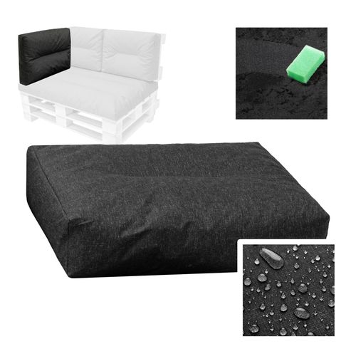 Poduszka oparciowa "Flora" 59x45 cm wodoodporna do mebli z palet, czarny na Arena.pl