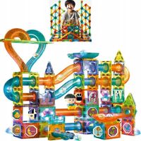 KLOCKI MAGNETYCZNE KULODROM ŚWIECĄCE 202EL. KLOCKI ZESTAW XXL